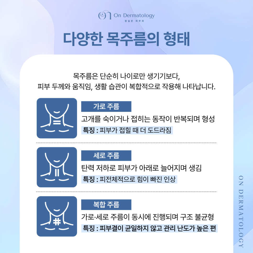 잠실역 피부과 목주름 필러 및 스킨부스터로 개선하기, 유형별 목주름 개선법 관련 이미지 2
