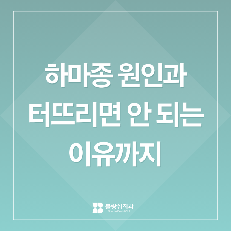 하마종 원인과 치료, 터뜨리면 안 되는 이유까지 총정리 관련 이미지 2