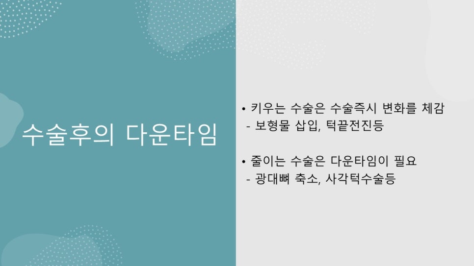 안면윤곽수술후 모습이 바뀌어 보이려면 얼마나 기다려야 할까? "윤곽수술과 술후 다운타임및 술후 관리방법" 관련 이미지 3