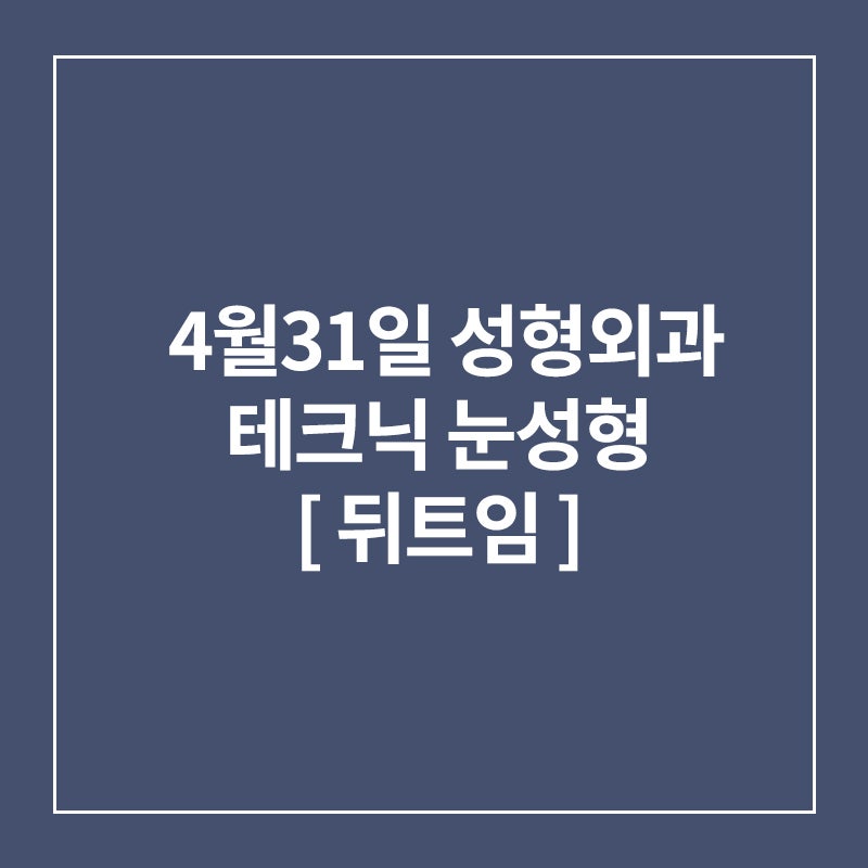 [눈성형] 4/31 테크닉 눈성형 관련 이미지 1
