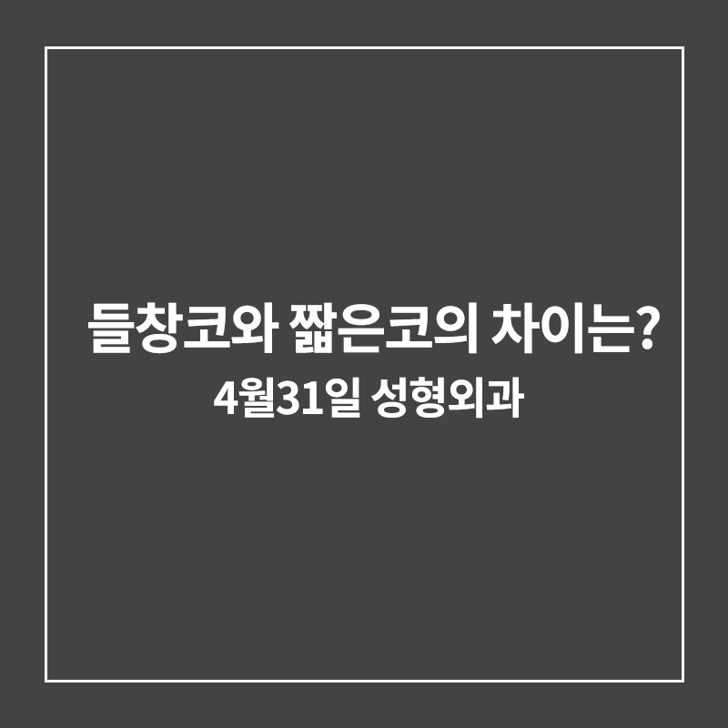 [코성형] 짧은코?들창코? 상태에 따른 수술방법 전격공개! 관련 이미지 1