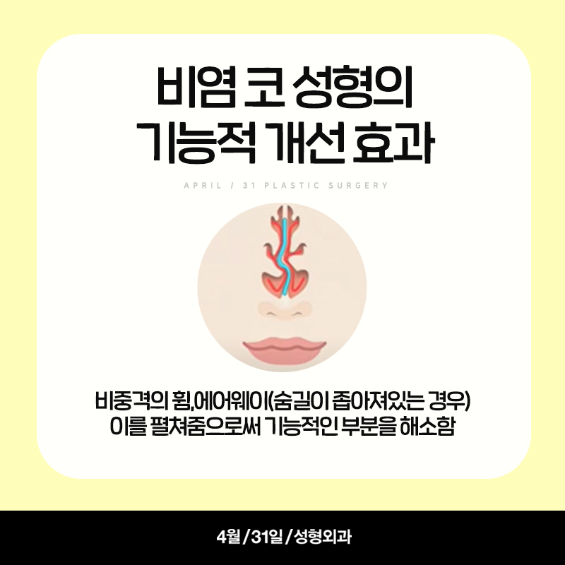 [코성형] 기능&미용 모두를 잡는 비염 코성형! 관련 이미지 3