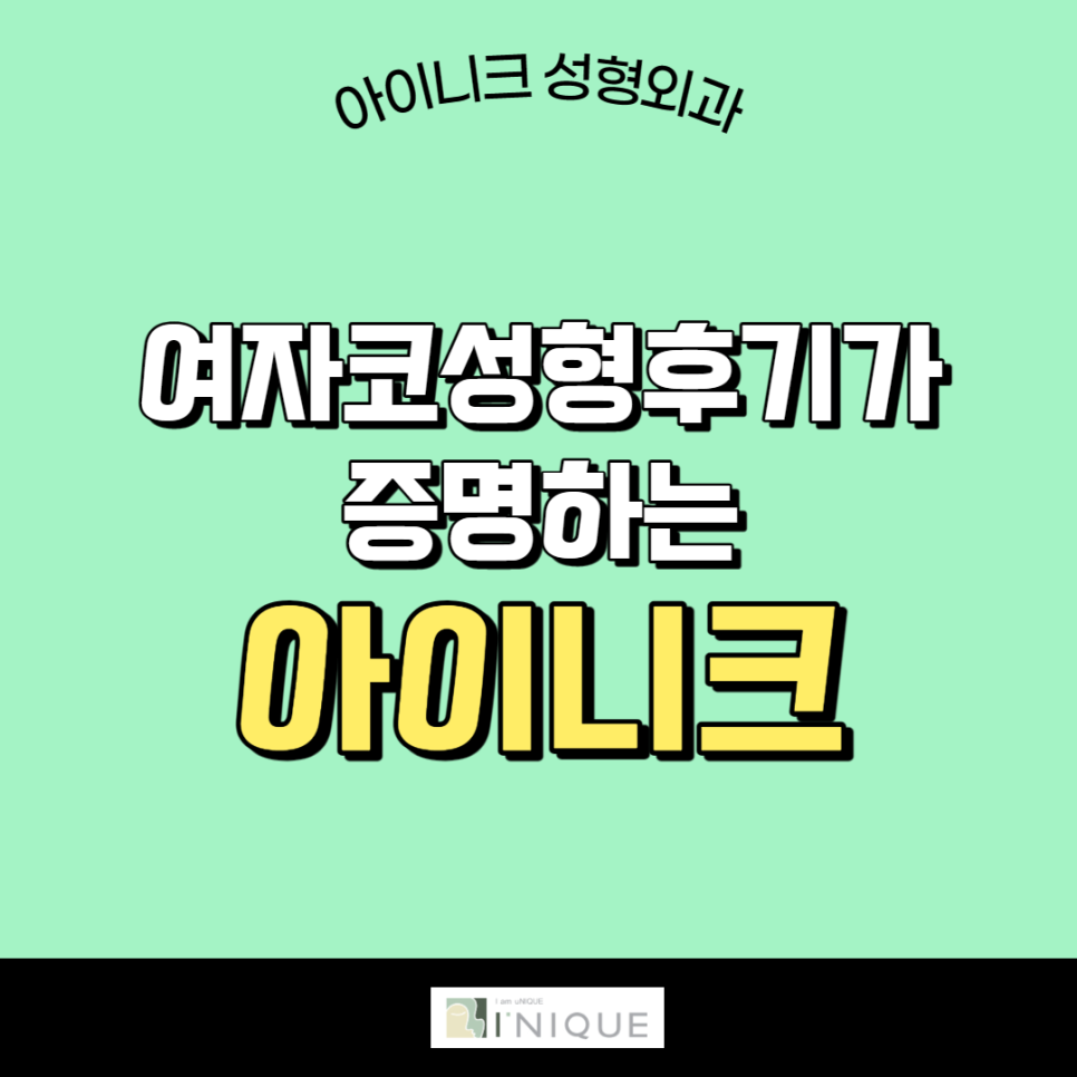 여자코성형후기가 증명하는 아이니크 관련 이미지 1