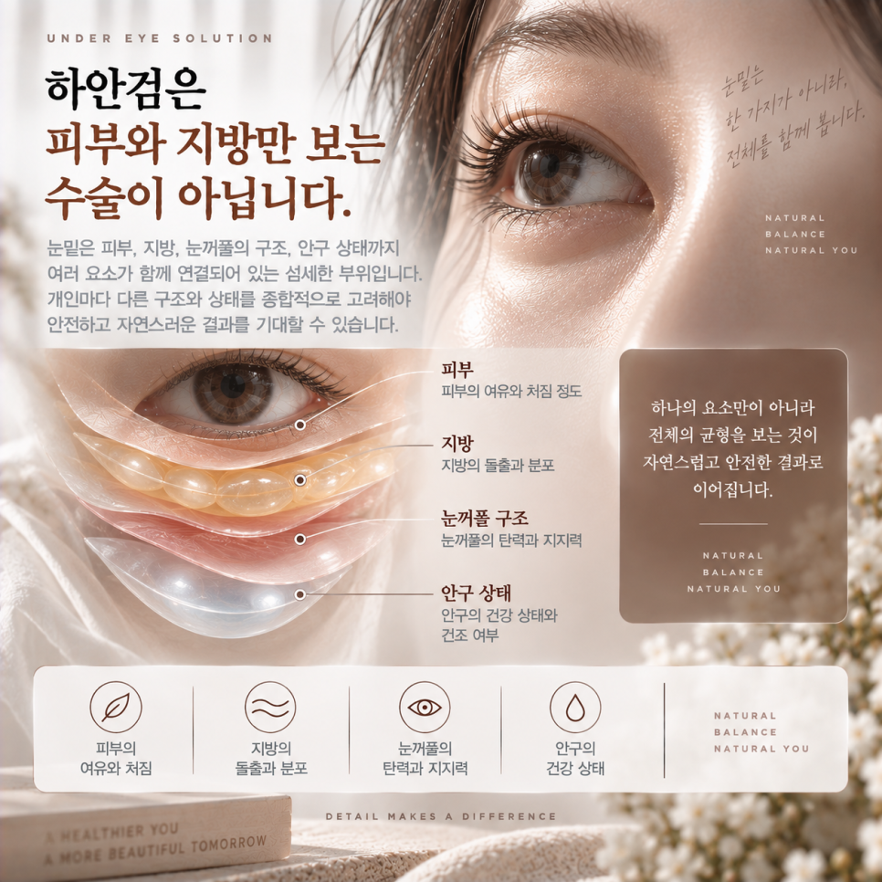 하안검수술, 지방만 뺀다고 해결될까요? 중장년 눈밑이 다른 이유 관련 이미지 7