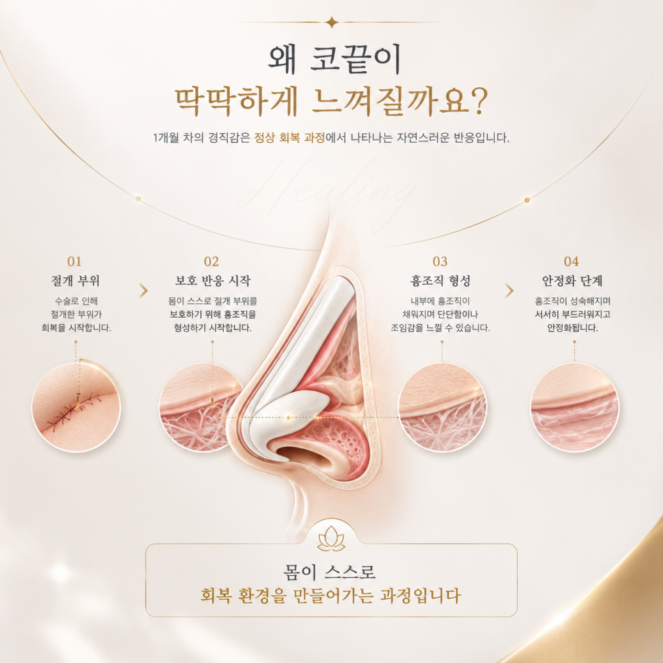 코성형 1개월 후 붓기 회복 상태와 일상생활 주의사항 관련 이미지 3