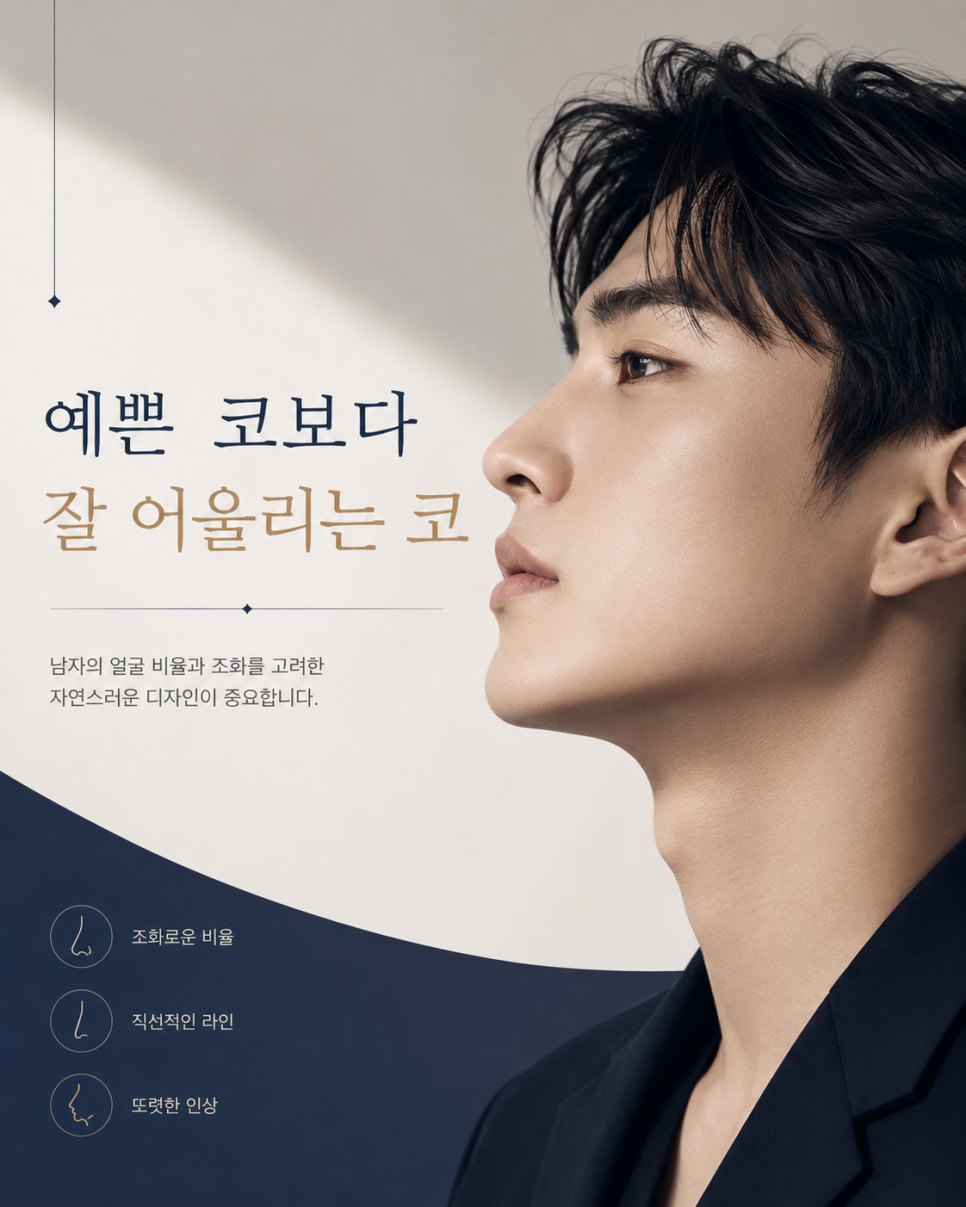 남자 코성형 여성과 확연히 다른 디자인 포인트 관련 이미지 7