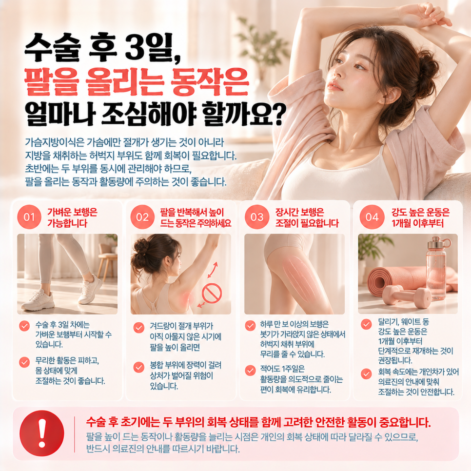가슴지방이식 후 일상, 언제부터 어디까지 가능한지 정리했습니다 관련 이미지 2