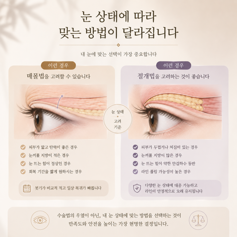 압구정 쌍수, 내 눈에 맞는 수술법 선택 가이드 관련 이미지 3