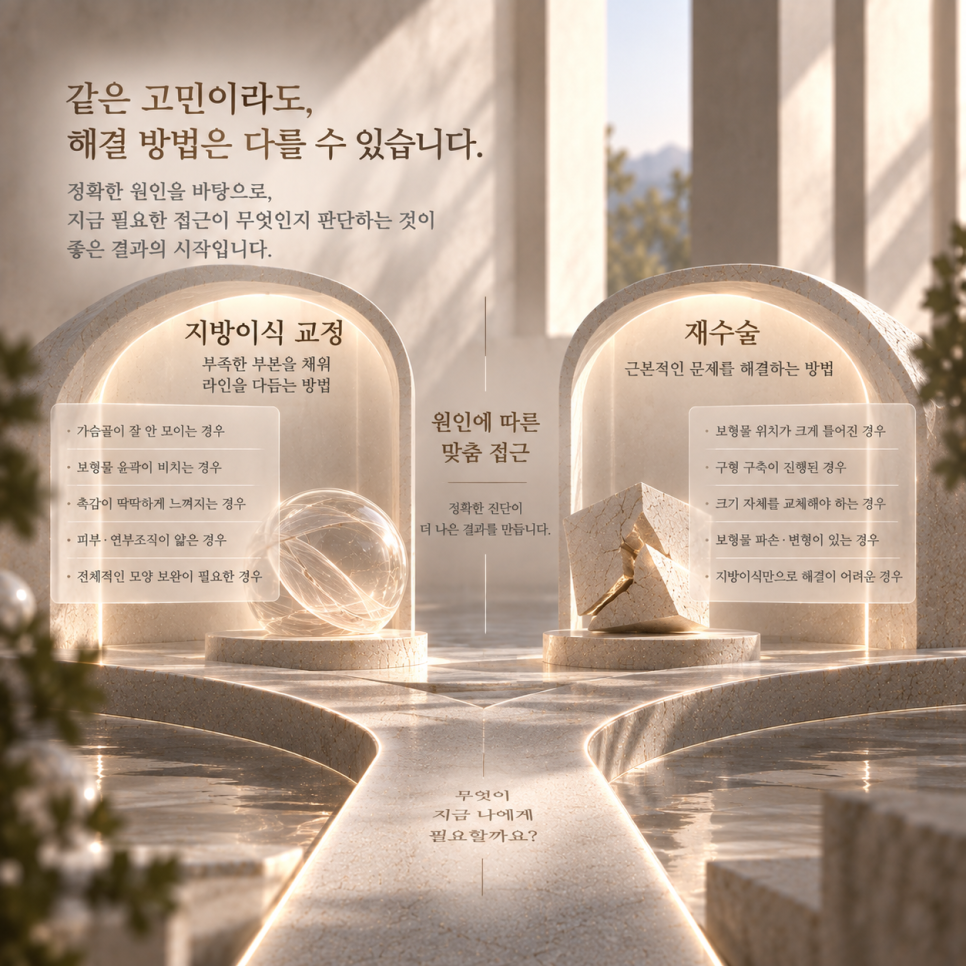 가슴 재수술 고민, 원인부터 정확히 짚어야 후회가 없습니다 관련 이미지 4