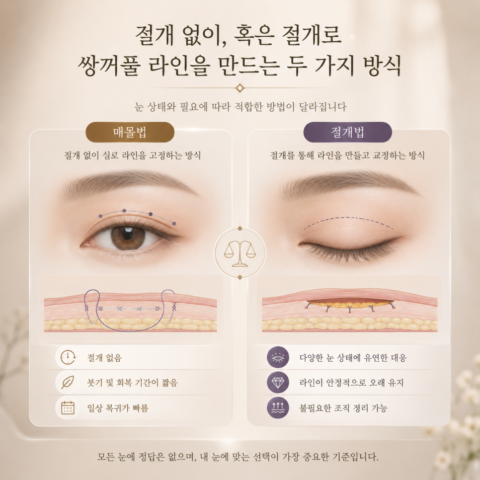 압구정 쌍수, 내 눈에 맞는 수술법 선택 가이드 관련 이미지 2
