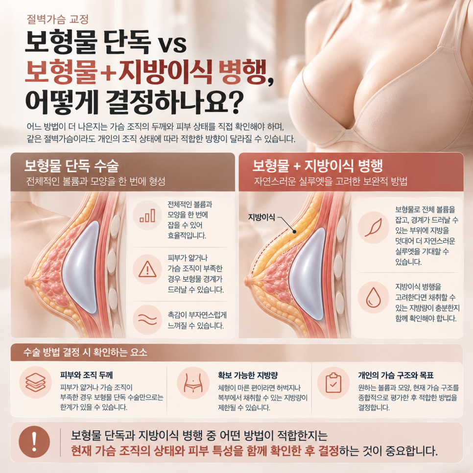 절벽가슴수술, 보형물만으로 될까요? 모양 교정이 따로 필요한 이유 관련 이미지 6