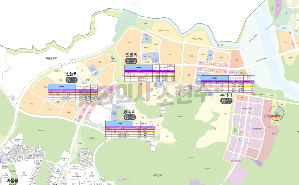 세종시 6생활권 세대(인구)배분, 분양 계획 관련 이미지 1