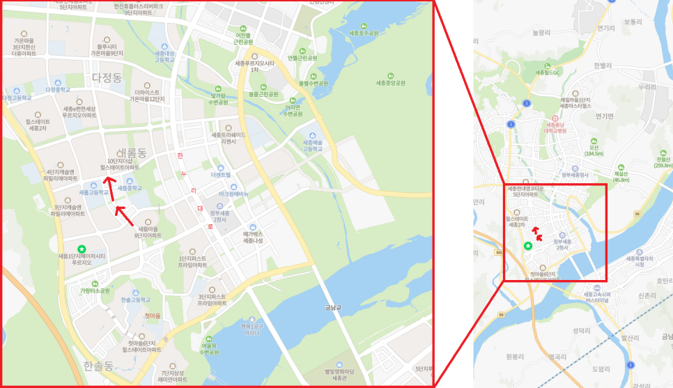 블랙박스로 새롬동, 다정동, 종촌동, 도담동 상권 드라이브 관련 이미지 1