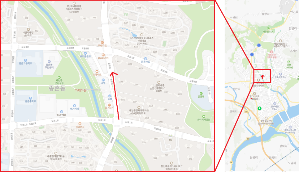 블랙박스로 새롬동, 다정동, 종촌동, 도담동 상권 드라이브 관련 이미지 3