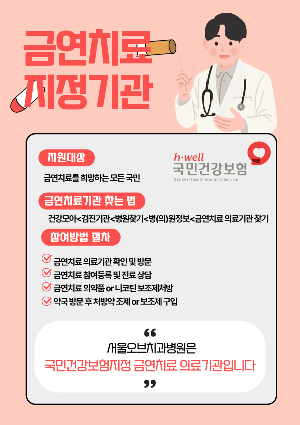 Seoul Ob Dental Hospital Is a Designated Smoking Cessation Treatment Institution by the National Health Insurance Service image 7