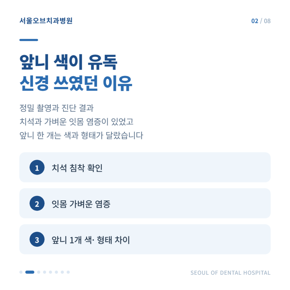 오브제로 라미네이트로 앞니 변색 고민 해결한 실제 사례 관련 이미지 4