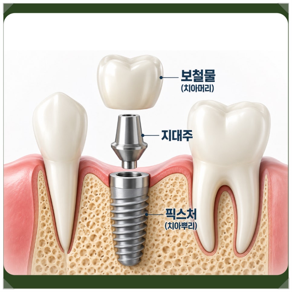 임플란트 구조, 어떻게 구성되어 있나요? 관련 이미지 2