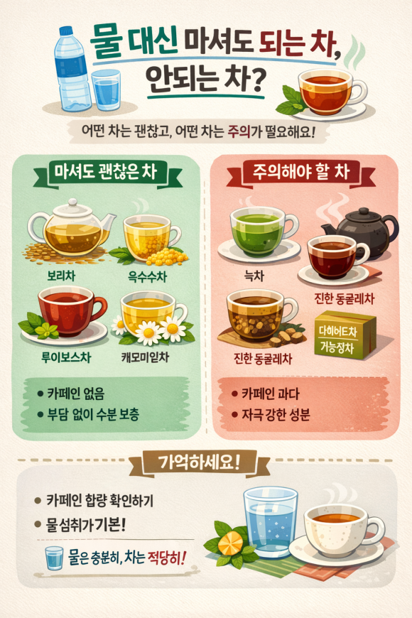 물 대신 마셔도 되는 차, 안 되는 차? 건강하게 마시는 방법 관련 이미지 3