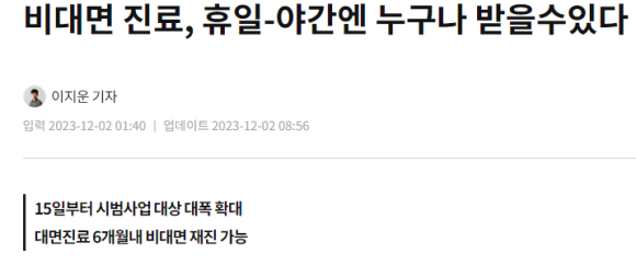 탈모 비대면진료 허용 확대ㅣ초진,재진,야간,휴일 관련 이미지 1