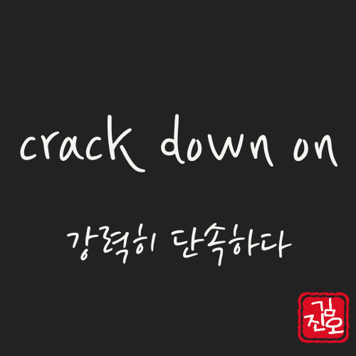 학회 영어 #54. crack down on: 강력히 단속하다 관련 이미지 1