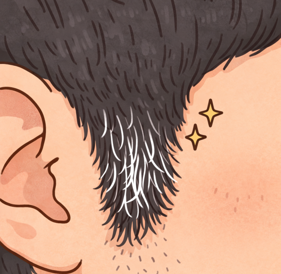 Why Do Gray Hairs Appear First Only at the Sideburns? Is There Really a Separate Reason? image 2