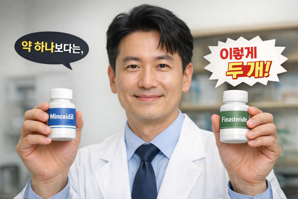 탈모약 2가지 이상 사용할 때 병합효과(피나스테리드+미녹시딜) 관련 이미지 1