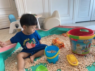 오원장의 육아일기: 집콕템 편백나무 큐브칩 편백칩 놀이 관련 이미지 19