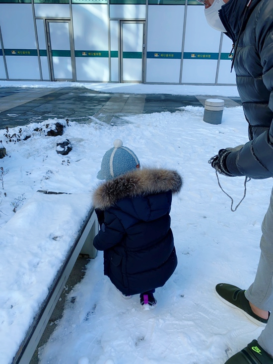 겸둥이 준수의 첫 눈놀이☃️❄️☃️🐥 관련 이미지 21