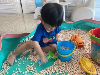 오원장의 육아일기: 집콕템 편백나무 큐브칩 편백칩 놀이 관련 이미지 24