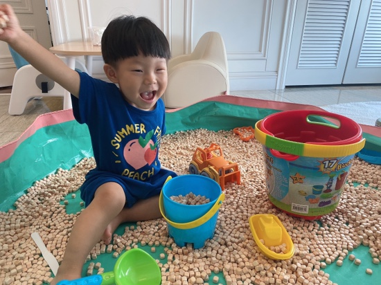 오원장의 육아일기: 집콕템 편백나무 큐브칩 편백칩 놀이 관련 이미지 20