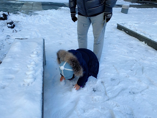 겸둥이 준수의 첫 눈놀이☃️❄️☃️🐥 관련 이미지 11