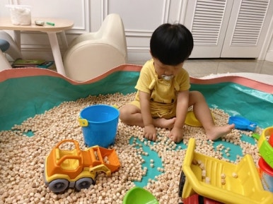 오원장의 육아일기: 집콕템 편백나무 큐브칩 편백칩 놀이 관련 이미지 1