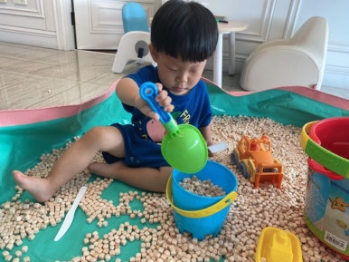 오원장의 육아일기: 집콕템 편백나무 큐브칩 편백칩 놀이 관련 이미지 22