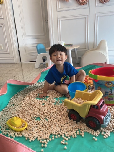 오원장의 육아일기: 집콕템 편백나무 큐브칩 편백칩 놀이 관련 이미지 32