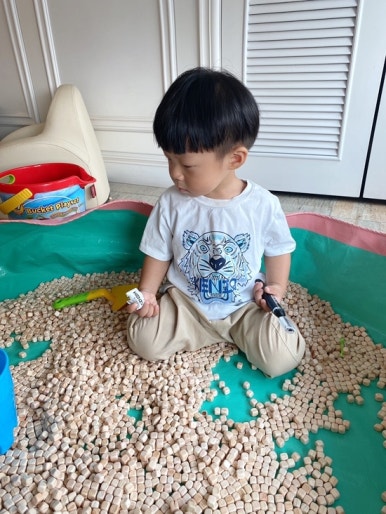 오원장의 육아일기: 집콕템 편백나무 큐브칩 편백칩 놀이 관련 이미지 41