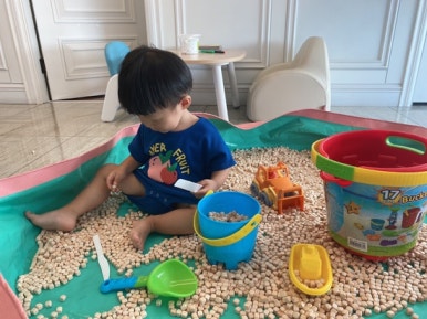 오원장의 육아일기: 집콕템 편백나무 큐브칩 편백칩 놀이 관련 이미지 23