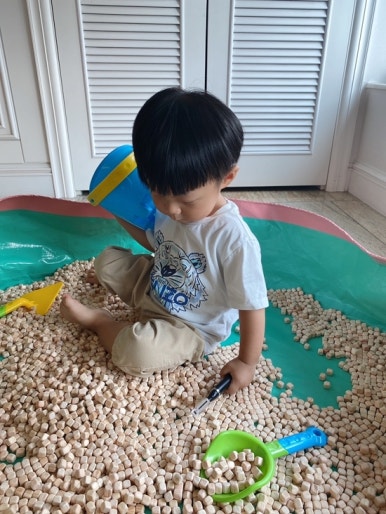 오원장의 육아일기: 집콕템 편백나무 큐브칩 편백칩 놀이 관련 이미지 39