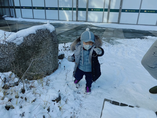 겸둥이 준수의 첫 눈놀이☃️❄️☃️🐥 관련 이미지 26