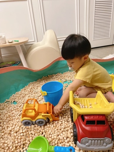 오원장의 육아일기: 집콕템 편백나무 큐브칩 편백칩 놀이 관련 이미지 8