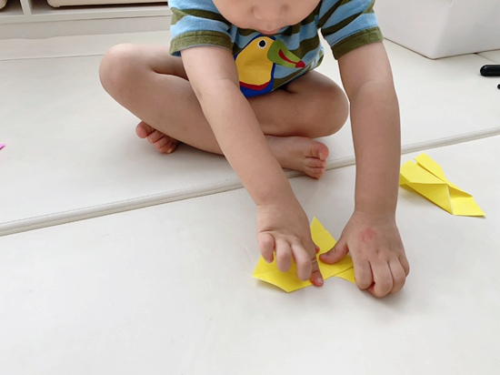 오원장의 육아일기 : 33개월아기 준수 엄마랑 우주선종이접기 아주쉬운종이접기🥰😘 관련 이미지 22