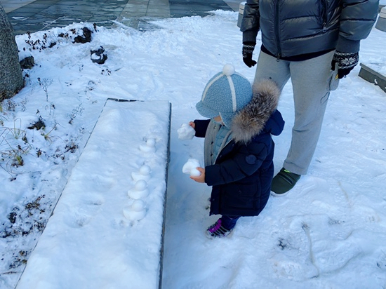 겸둥이 준수의 첫 눈놀이☃️❄️☃️🐥 관련 이미지 10