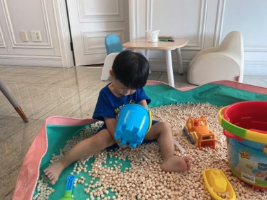 오원장의 육아일기: 집콕템 편백나무 큐브칩 편백칩 놀이 관련 이미지 28