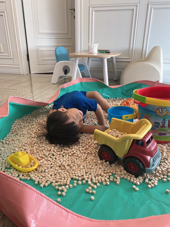 오원장의 육아일기: 집콕템 편백나무 큐브칩 편백칩 놀이 관련 이미지 34