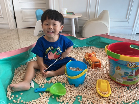 오원장의 육아일기: 집콕템 편백나무 큐브칩 편백칩 놀이 관련 이미지 21