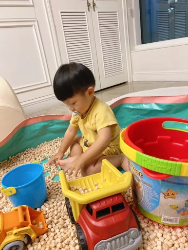 오원장의 육아일기: 집콕템 편백나무 큐브칩 편백칩 놀이 관련 이미지 7