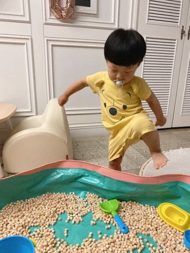 오원장의 육아일기: 집콕템 편백나무 큐브칩 편백칩 놀이 관련 이미지 13