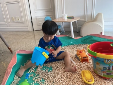 오원장의 육아일기: 집콕템 편백나무 큐브칩 편백칩 놀이 관련 이미지 27