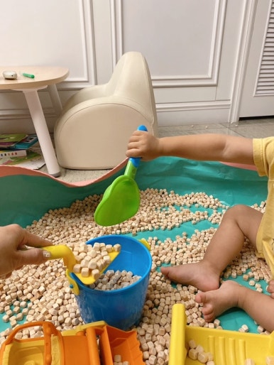 오원장의 육아일기: 집콕템 편백나무 큐브칩 편백칩 놀이 관련 이미지 9