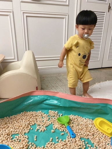 오원장의 육아일기: 집콕템 편백나무 큐브칩 편백칩 놀이 관련 이미지 10