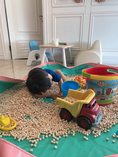 오원장의 육아일기: 집콕템 편백나무 큐브칩 편백칩 놀이 관련 이미지 33